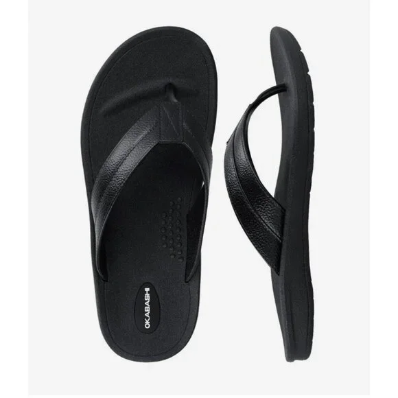 Okabashi Voyager Flip Flop Sandals Mens Eco-Friendly Made USA Black size 10 - Picture 2 of 5